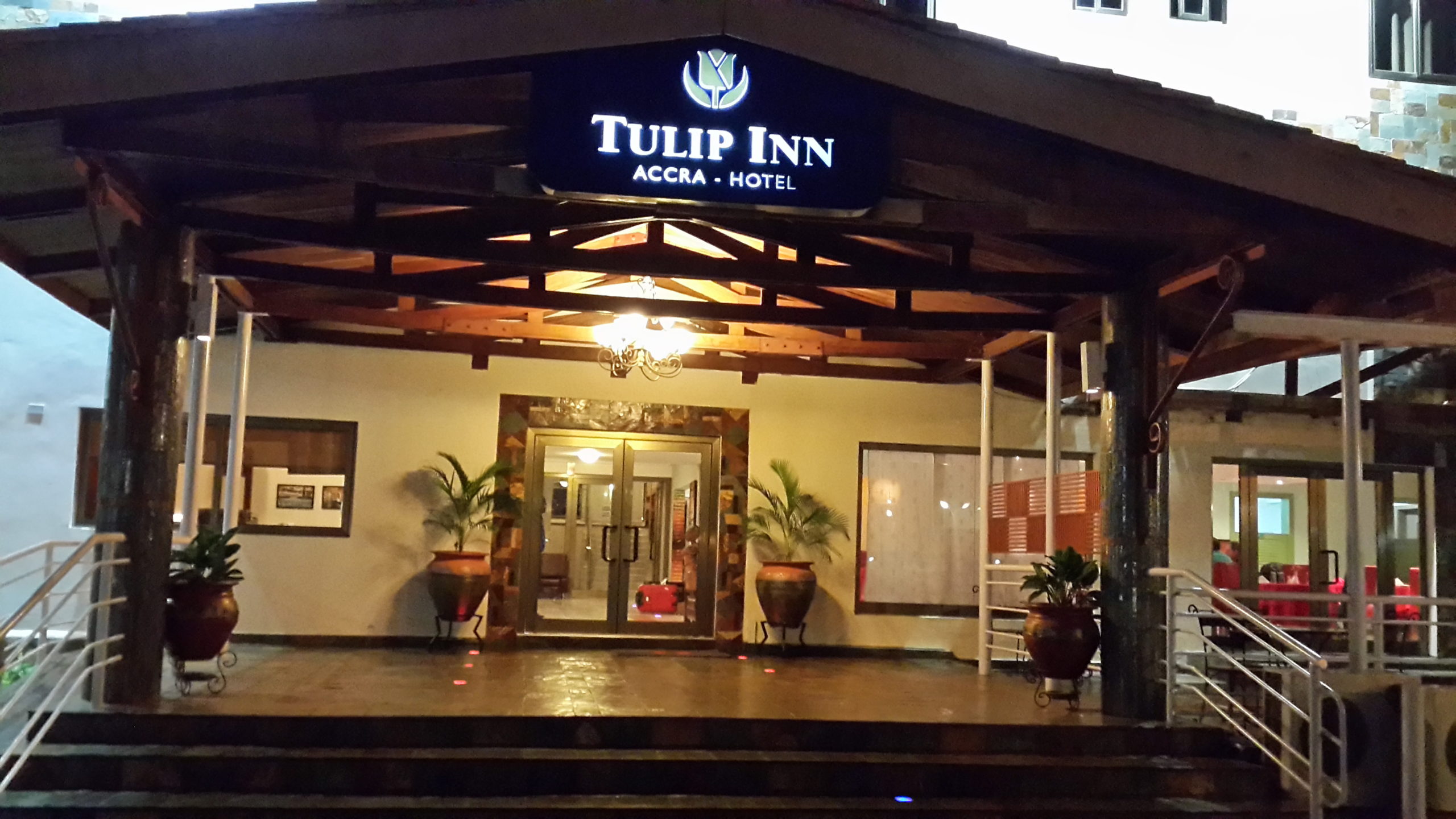 Entrance of Tulip Inn Accra Hotel