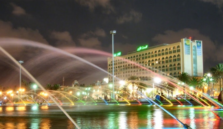 outdoor fountain view of Al Kabir Grand Hotel