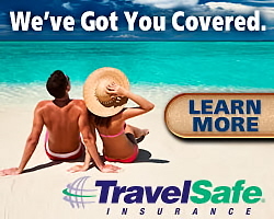 We've Got You Covered insurance image with a couple sunbathing