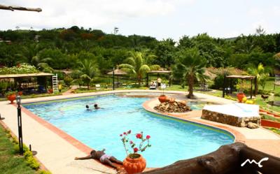Outdoor pool area of Afrikoko Water Front Resort