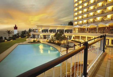 Outdoor pool area of Beverly Hills Durban Hotel