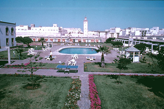 Outdoor pool area of Des Iles Hotel