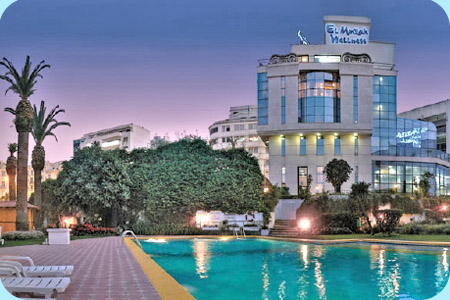 Outdoor pool area of El Minzah Hotel Tangier
