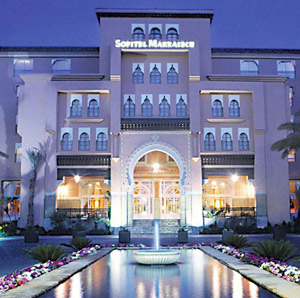 Fountain area of Es Saadi Hotel Marrakech