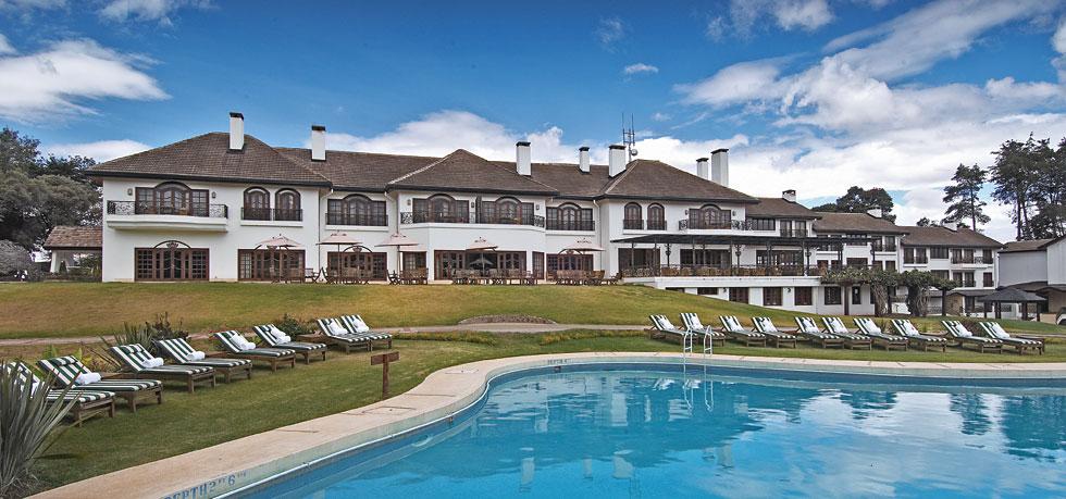 Outdoor pool area of Fairmont Mount Kenya Safari Club