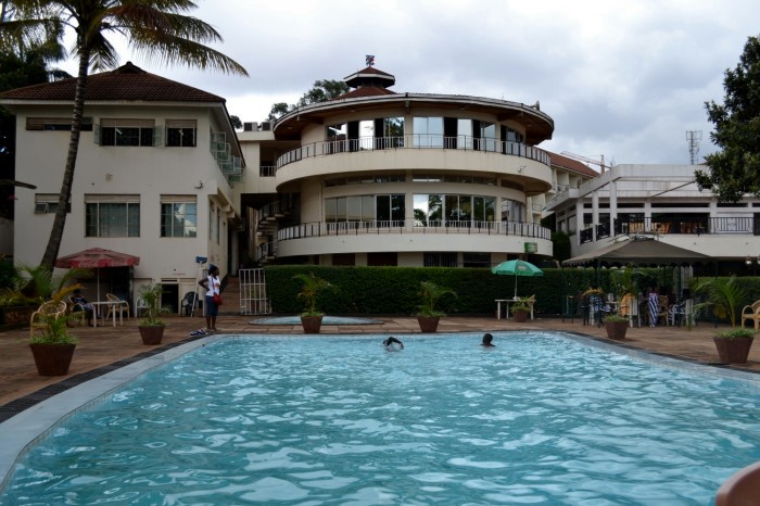 Outdoor pool area of The Fairway Hotel Kampala