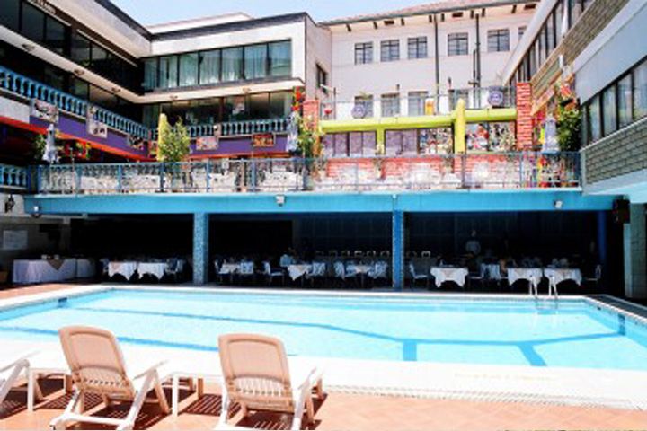 Outdoor pool area of Grand Imperial Hotel Kampala