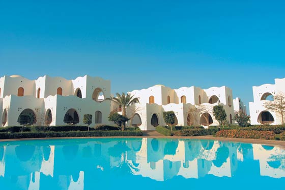 Outdoor pool area of Hilton Dahab Resort