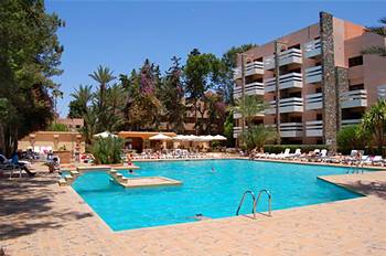 Outdoor pool area of Hotel Amine Marrakech