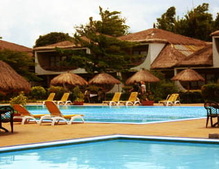 Outdoor pool area at Hotel Club du Lac Tanganyika