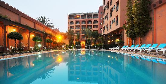 Outdoor pool area of Hotel Diwane Marrakech