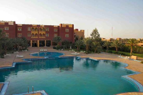 Outdoor pool area of Hotel El Ati Erfoud