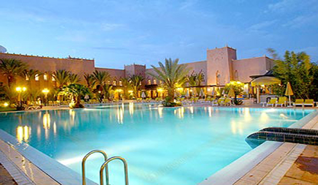 Outdoor pool area of Hotel Le Berbere Palace Ouarzazate