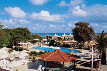 Outdoor pool area of Hotel Morabeza