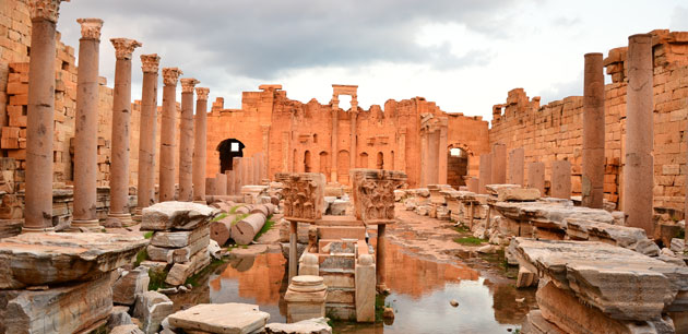 Ancient ruins in libya
