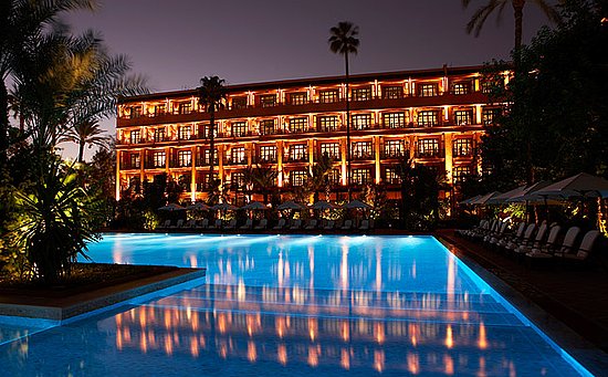 Outdoor pool area of La Mamounia Hotel Marrakech