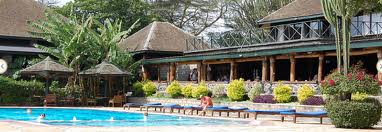 Outdoor pool area of Lake Nakuru Lodge