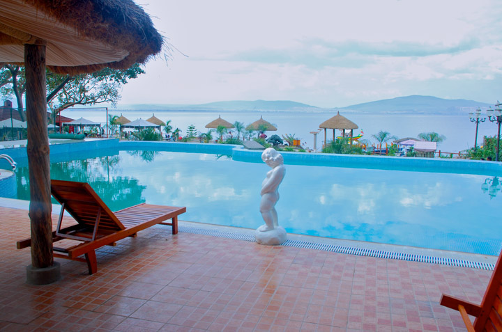 Outdoor pool area of Lewi Hotel & Resort