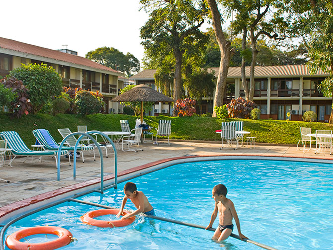 Outdoor pool area of Lilongwe Hotel