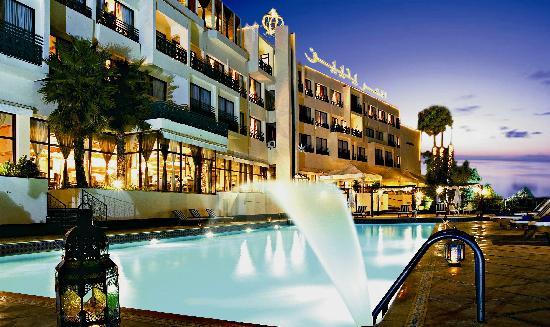 Outdoor pool area of Merinides Hotel Fes