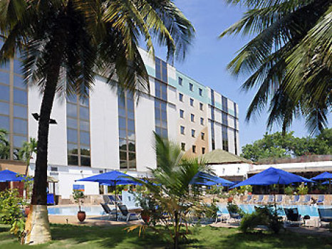 Outdoor pool area of Accra City Centre Hotel