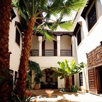 View of hotel courtyard of Riyad El Cadi Hotel Marrakech