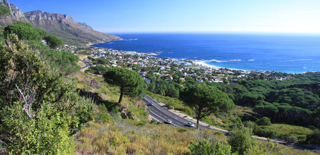 View of a city from a mountain - 'Big Five' South Africa Tour