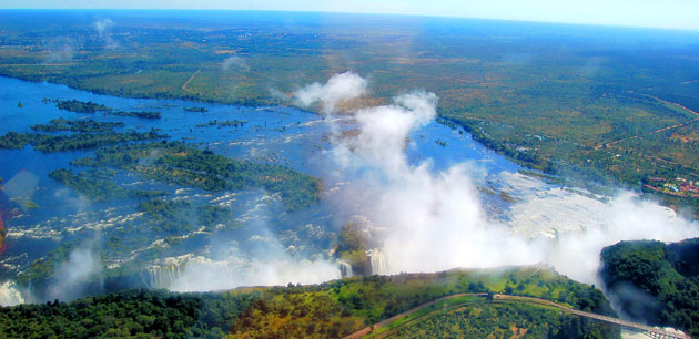 Steam rising from a river - South Africa & Victoria Falls