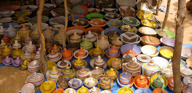 Floor filed with colorful pottery - Village Festival