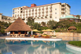 Outdoor pool area of Sheraton Addis Ababa