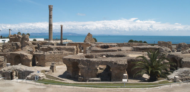 Historic ruins in Tunisia