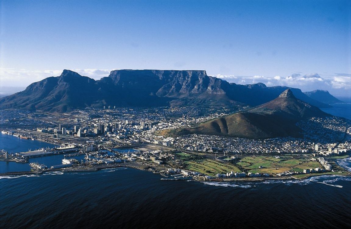 View of a city under a plateau - Exploring South Africa